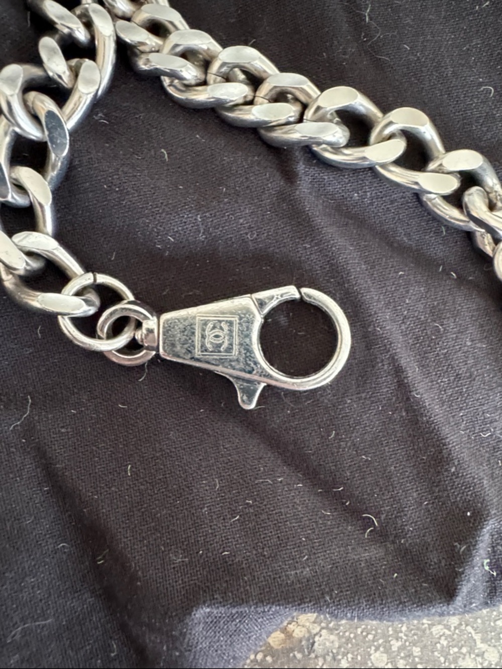 CHANEL Silver N°5 Logo Chain Necklace - Picture 3 of 5